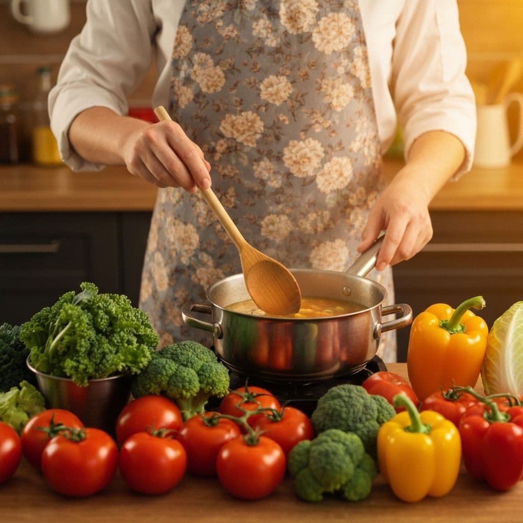 Beautiful small-portion meal showcasing colorful ingredients and sustainable cooking
